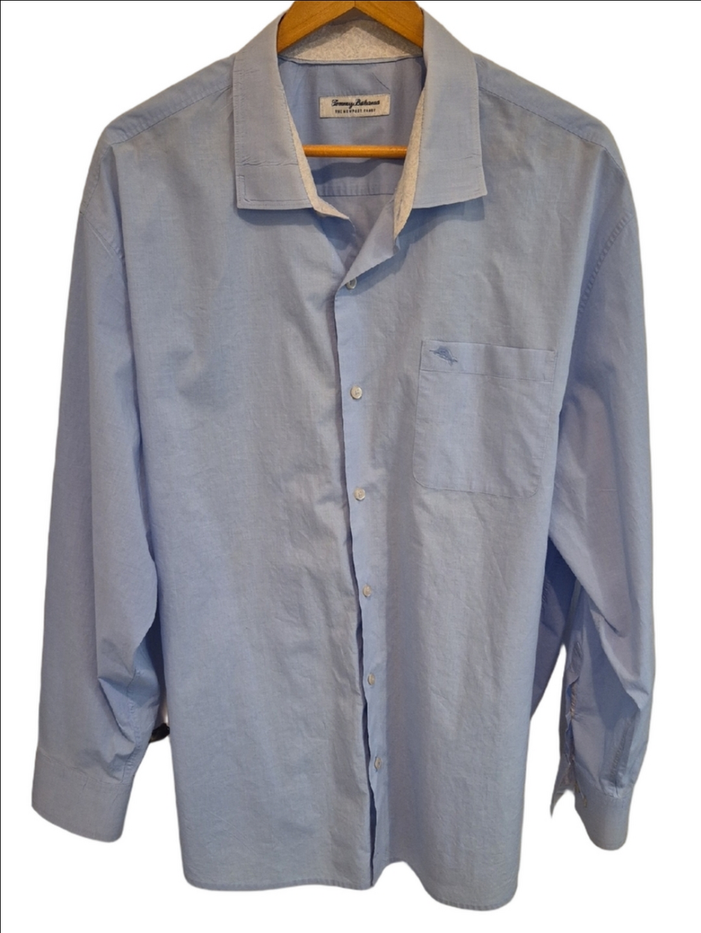 Tommy Bahama Pima Cotton Light Blue Men's Long-Sleeve Button Down Shirt 2XLB
